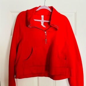 lululemon athletica Red Quarter-Zip Sweatshirt